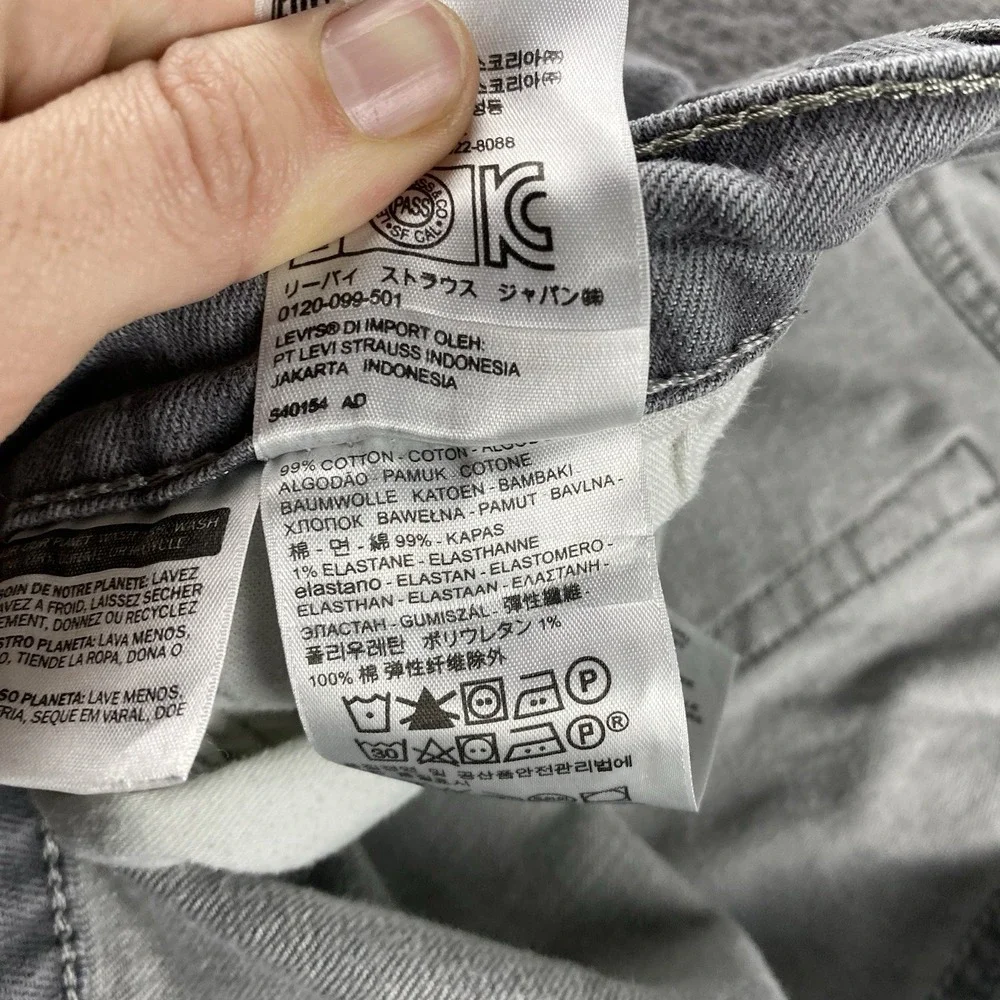 Levis 541 Athletic Taper Jeans Mens 42x29 Gray High Rise‎